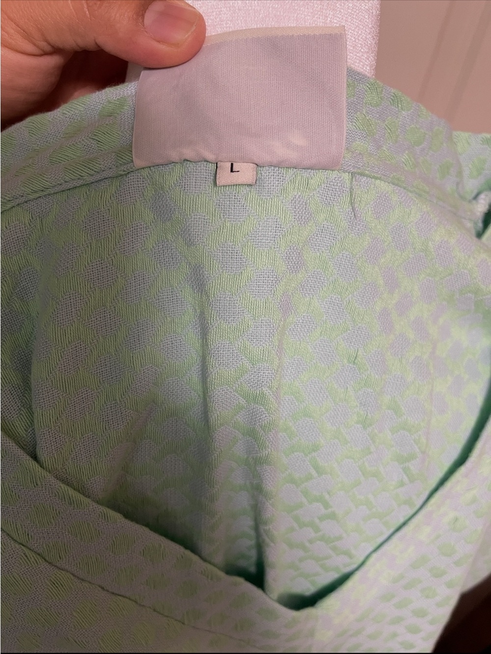 Cecilie Copenhagen Light Mint V-Neck Tiered Mini Dress - Picture 9 of 9